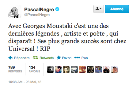 Pascal Nègre Moustaki